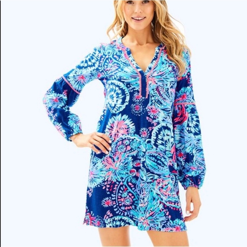 Lilly Pulitzer Joy Dress Indigo Gypsea Girl